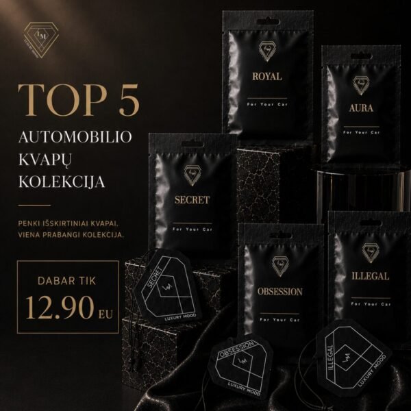 TOP 5 automobilio kvapų rinkinys, 5vnt.
